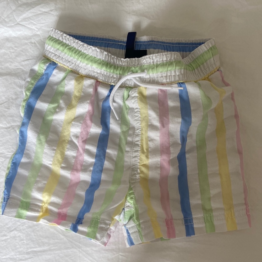 Janie & Jack multi seersucker toddler bathing suit